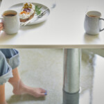 テラス席の足湯